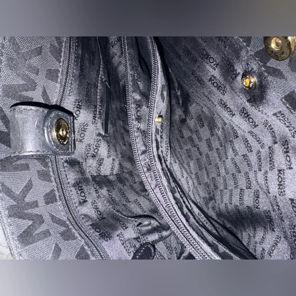 Michael Kors Black MK Tote Bag